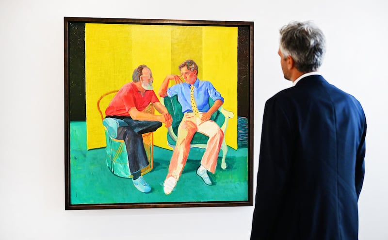 'The Conversation' by David Hockney. Photograph: Frederic J Brown/AFP via Getty Images