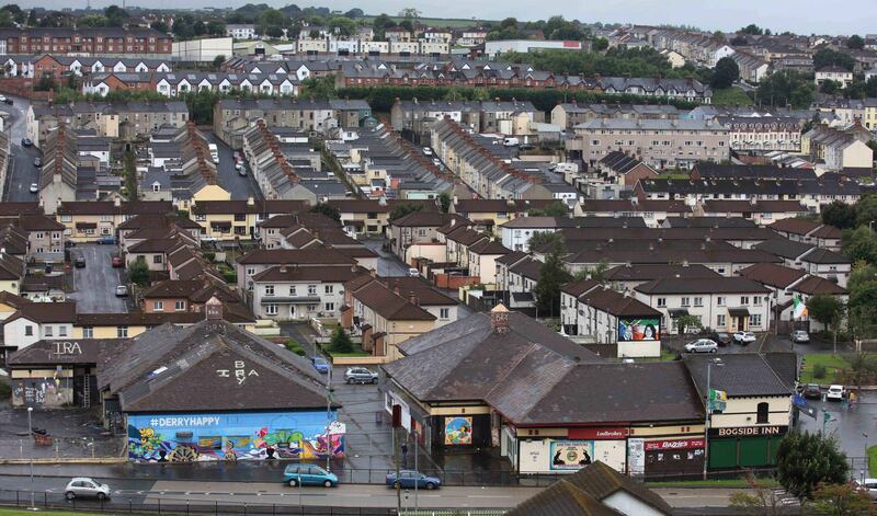 A view from a walk along the historic City of Derry wall. Photograph: Eamonn Farrell/Photocall Ireland