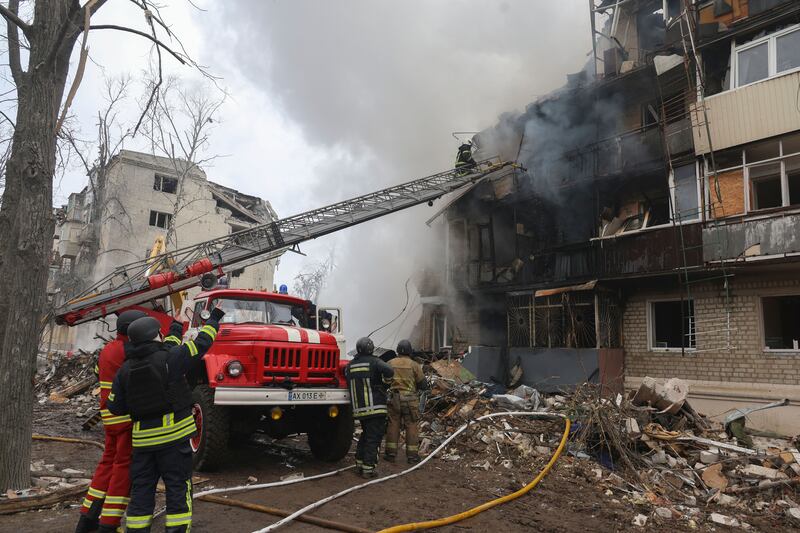 Two children among 10 killed in Russian strike on Ukrainian residential building