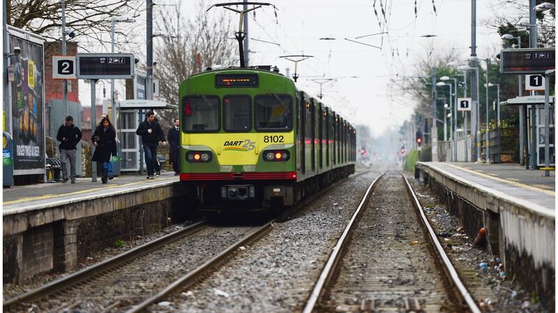 The National Development Plan foresees electrification of lines allowing Maynooth, Drogheda, the M3 Parkway and Hazelhatch to be serviced by the Dart. Photograph: Bryan O’Brien