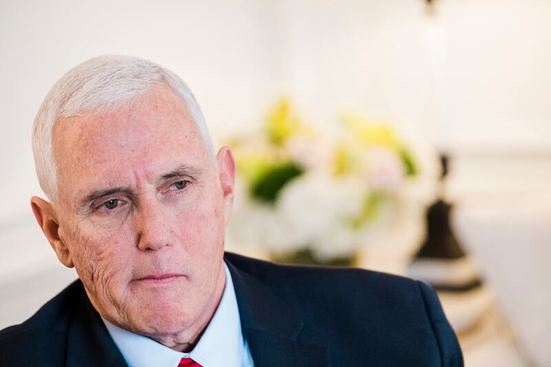 Former US vice-president Mike Pence. Photograph: Gabriela Bhaskar/New York Times