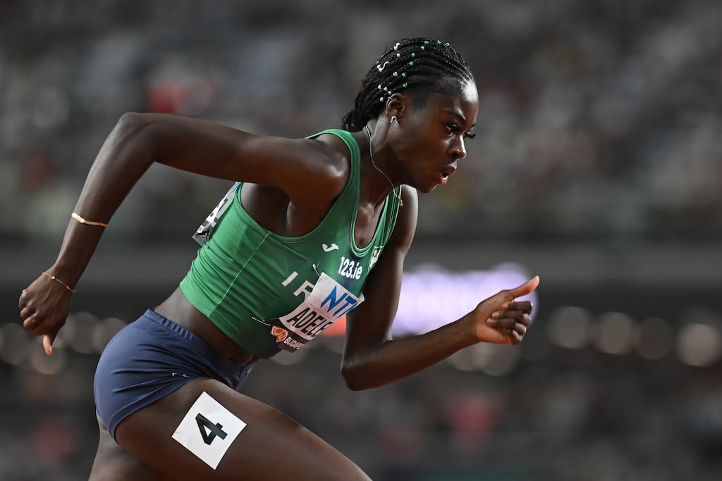 Rhasidat Adeleke of Team Ireland competes in the Women's 400m Final at the World Athletics Championships in 2023. Photograph: Hannah Peters/Getty