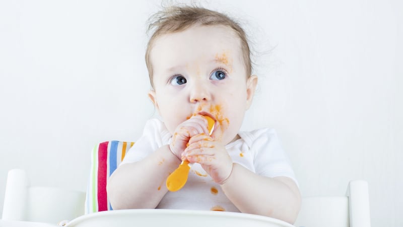 According to Pixie McKenna,  the weaning stage may be messy but they are the lovely days that you’ll remember. Photograph: Thinkstock