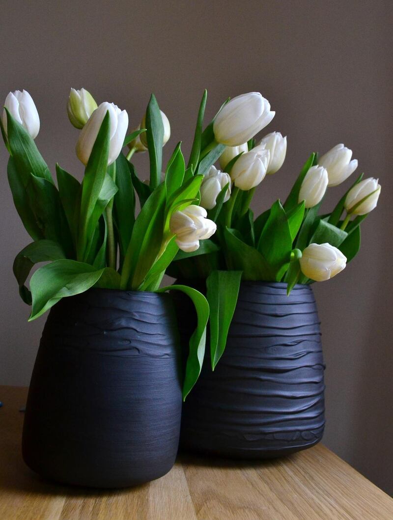 Black vases by Aisling McElwain.
