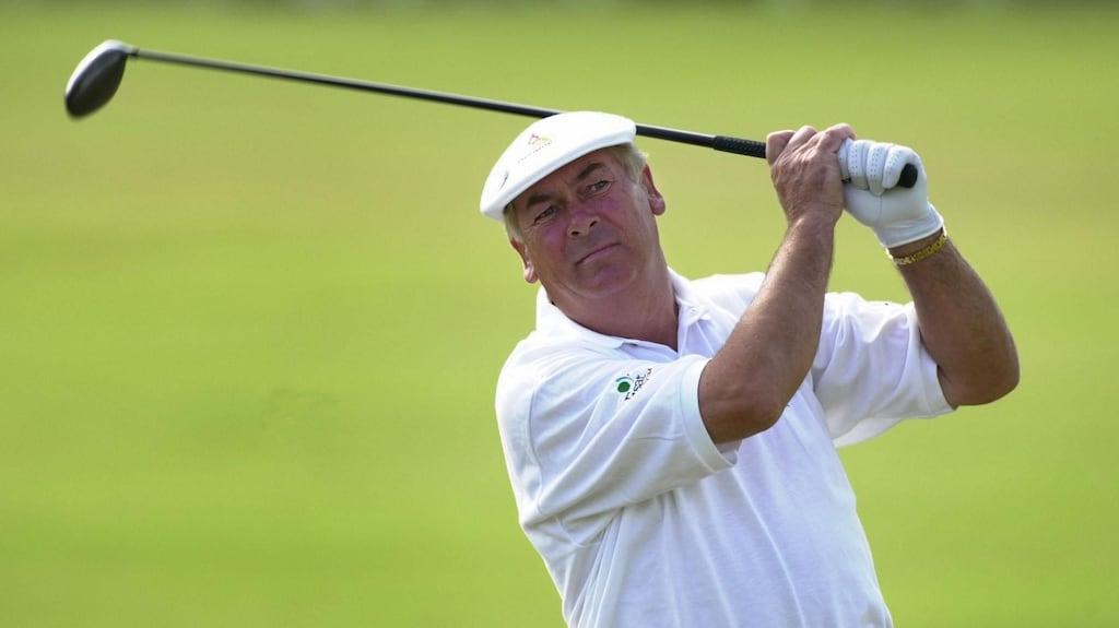 Christy O’Connor jnr driving to victory in the 2000 British Open at St Andrews. Photograph: Rebecca Naden/PA