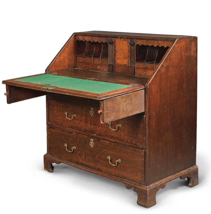 William Butler Yeats’s writing bureau was sold in Sotheby’s  for £187,500 to an unknown Irish collector
