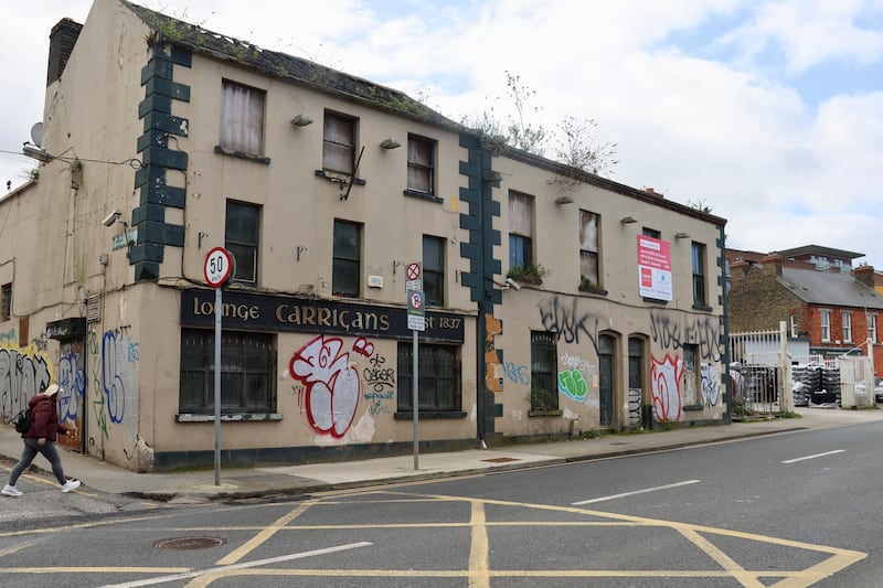 The former Garrigan's pub in Old Kilmainham remains derelict a year after featuring in the Irish Times analysis of derelict sites in Dublin