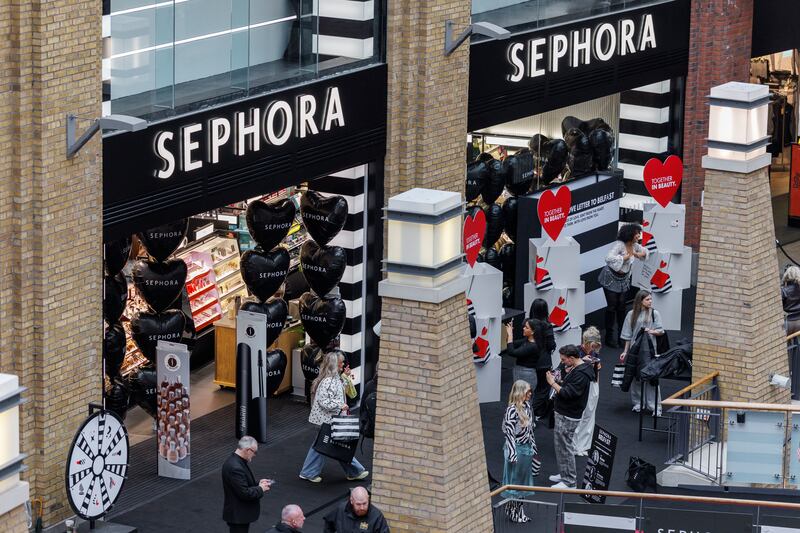 Sephora in Belfast is still packing in the crowds since it opened earlier this year. Photo: Liam McBurney/PA Wire
