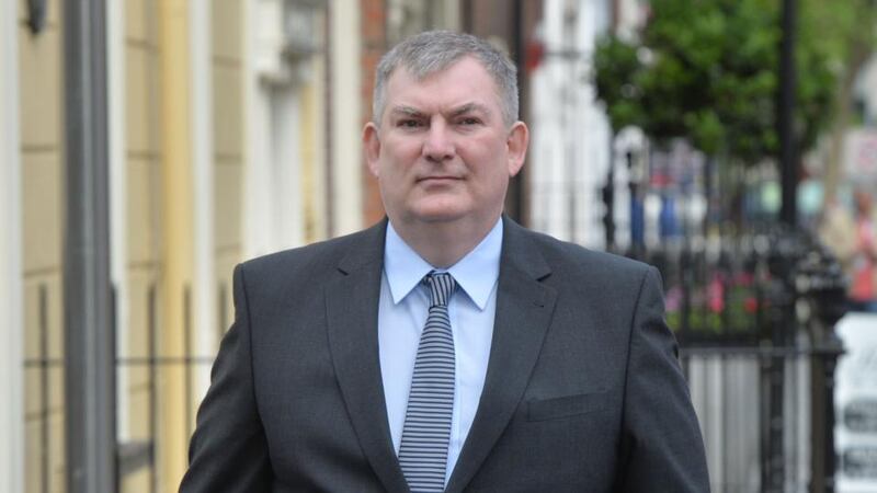 Kevin Cardiff, former Department of Finance Secretary General  arrives at the Dail to participate in the Banking Inquiry on Thursday morning.Photograph: Alan Betson / The Irish Times
