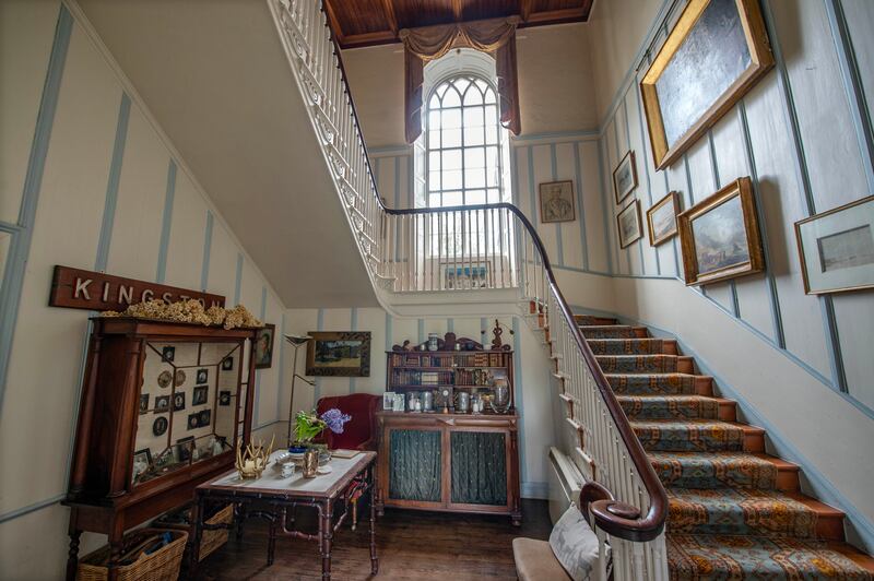 Hallway and staircase at Drishane House. Photograph: Michael Mac Sweeney/Provision