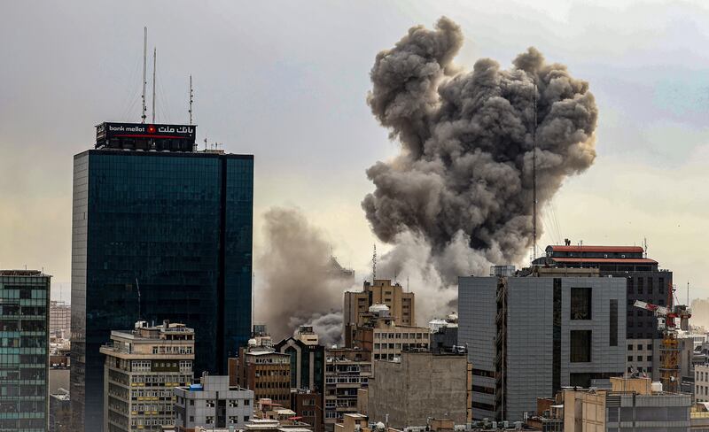 Explosions in Tehran on the first day of the US-Israeli war on Iran. Photograph: Getty Images