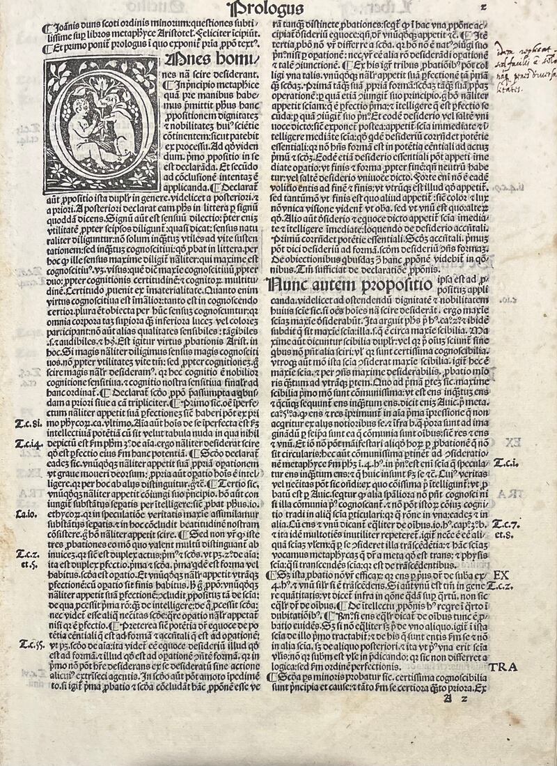 Incunabula: O'Fihily (Maurice) Duns Scotus Joannes, dating from 1497 (€8,000-€12,000) Fonsie Mealy