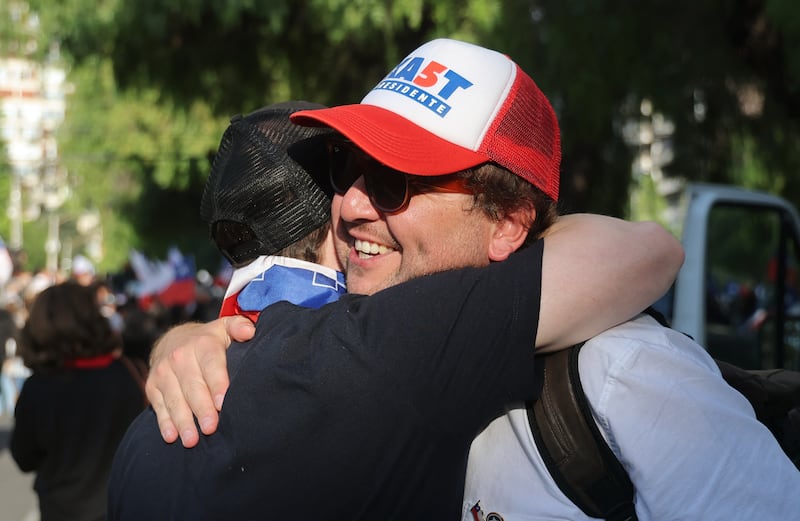 Supporters of Chile's presidential candidate Jose Antonio Kast.Photograph: Javier Torres/AFP/Getty Images