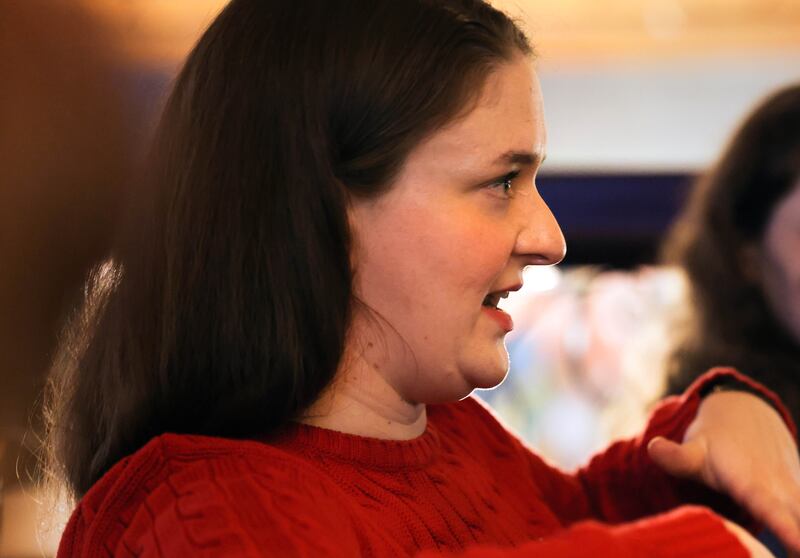 A participant at the Galway Death Cafe meeting at the Victoria Hotel in Galway.
Photograph: Joe O'Shaughnessy