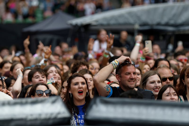 Faces in the crowd at Taylor Swift's concert at the Aviva Stadium, Dublin.  Photograph Nick Bradshaw/The Irish Times
