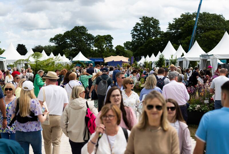 Crowds enjoy Bord Bia Bloom 2025 in the Phoenix Park. Photograph: Sam Boal/Collins Photos