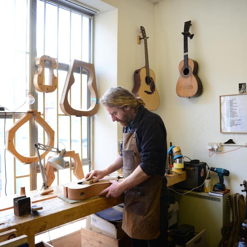 Frank Tate in his Dublin workshop. Photograph: Bryan O’Brien