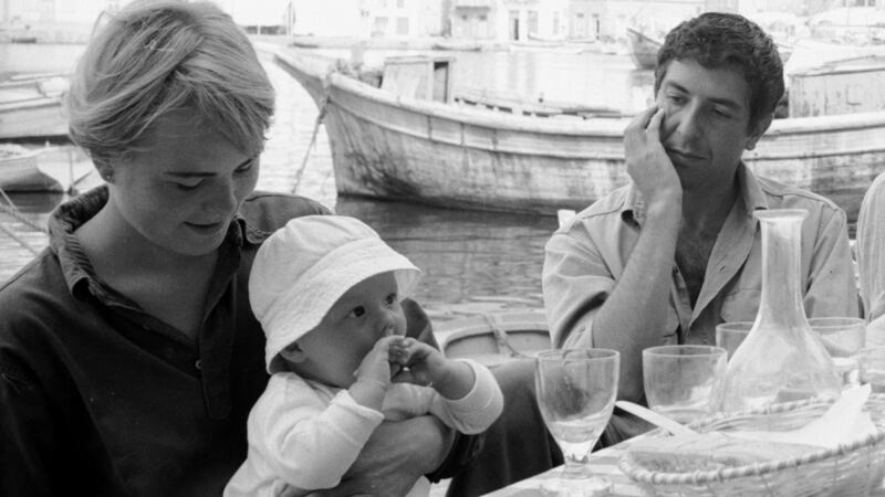 Marianne Ihlen and Leonard Cohen on the Greek island of Hydra, with Ihlen’s son Axel Jr. Photograph: James Burke/The Life Picture Collection/Getty Images