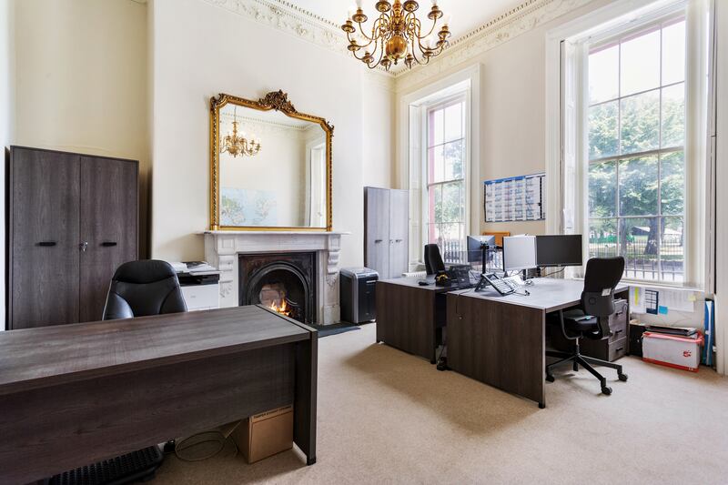 Offices at hall level