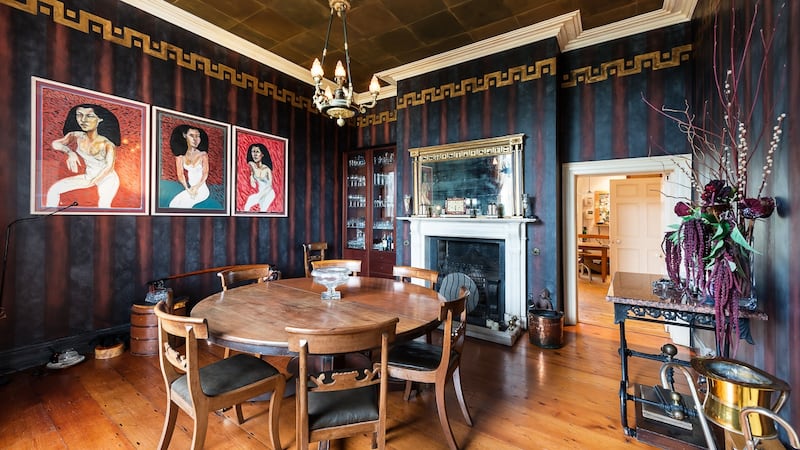 The diningroom of 3 Clifton Terrace, Monkstown, Co Dublin
