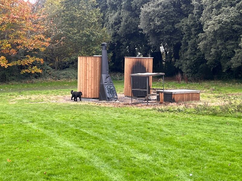 Photos show vandalised and burnt toilet facilities in St Anne's Park, situated between Raheny and Clontarf, that were damaged over the weekend. Photo: Paul Scott