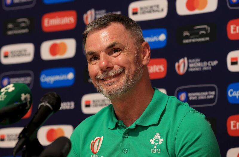 Gary Keegan at the Rugby World Cup: 'We meet players one-to-one on a daily basis.' Photograph: Dan Sheridan/Inpho