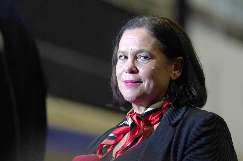 Sinn Fein president Mary Lou McDonald at the election count centre at the RDS in Dublin. Photograph: : Brian Lawless/PA Wire