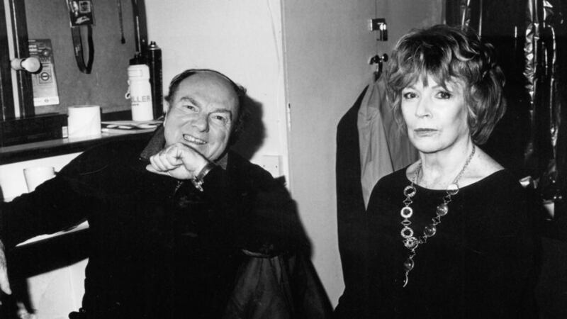Van Morrison with edna O’Brien in his dressing room at the Lyric Theatre in London, December 2014. Photographs: Roger Rossmeyer/Corbis and John Minihan