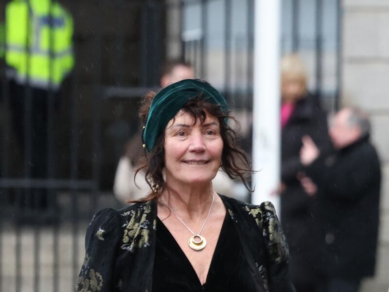 Margaret Connolly at Dublin Castle for the presidential inauguration of her sister, Catherine Connolly, last year. Photograph: Bryan O’Brien