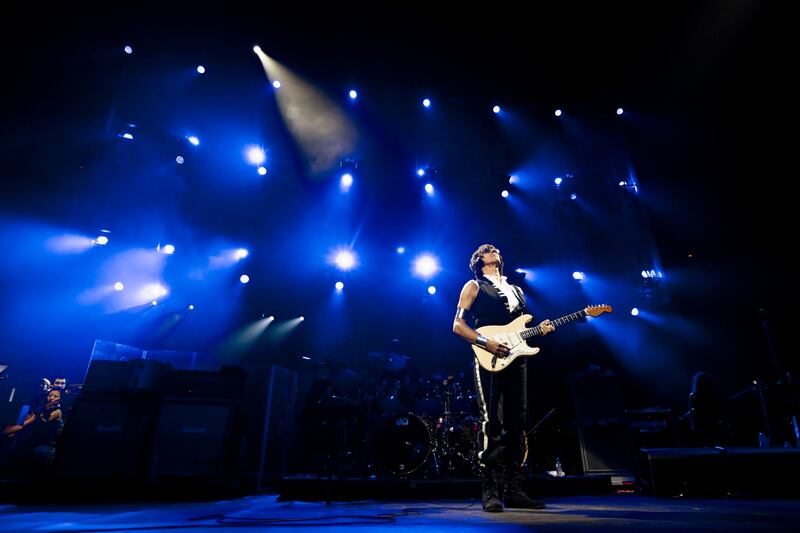 Jeff Beck performs at Madison Square Garden in New York in 2010. Photograph: Chad Batka/The New York Times