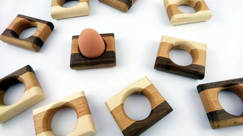 Egg cups by George Moor Design. €10 per pair, also double as napkin rings