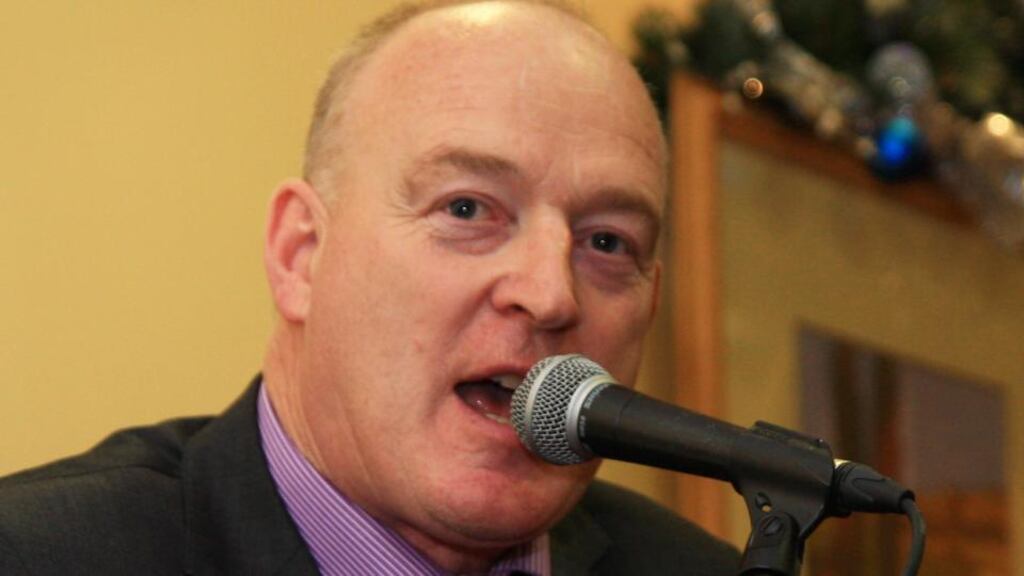 ICSA president-elect Patrick Kent, giving his acceptance speech after the vote at the Heritage Hotel in Portlaoise last night.