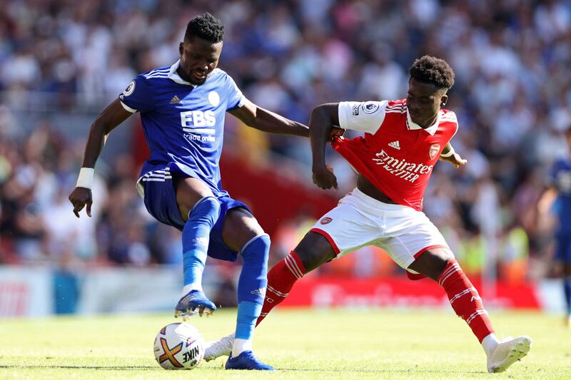 Leicester City's Ghanaian midfielder Daniel Amartey is just one player to have come through Bosse's network at Djugardens. Photograph: Adrian Dennis/AFP via Getty Images 