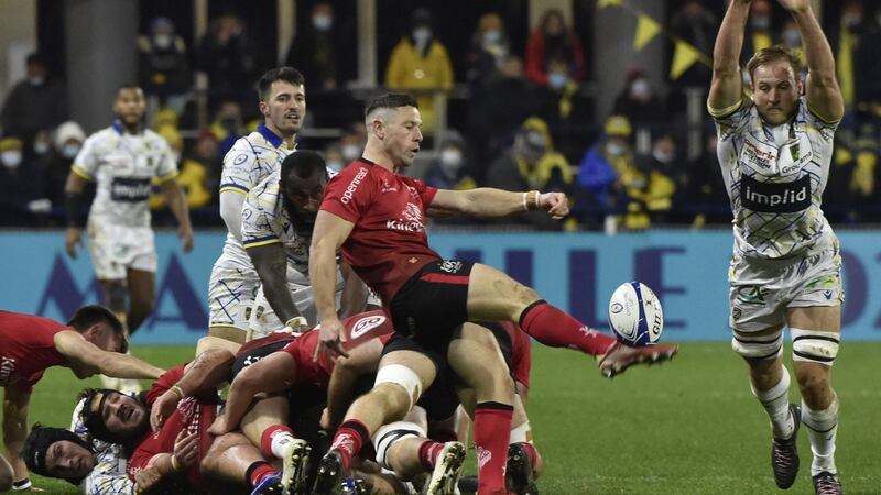 Ulster’s scrumhalf John Cooney put on a master class in Clermont-Ferrand. Photograph: Thierry Zoccolan/AFP via Getty Images