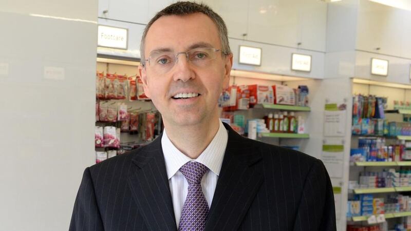 Karl Hilton at Hilton’s pharmacy in Parnell Street, Dublin. Photograph: Eric Luke