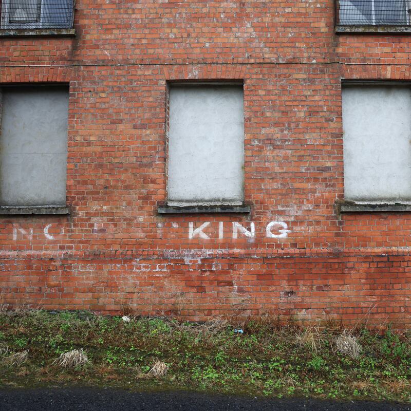 Detail from the old mill building in Seapatrick, Co Down. Photograph: Bryan O’Brien