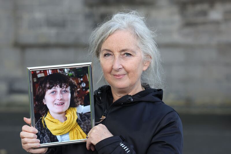 Aileen Malone with a photograph of her daughter Dara Quigley. Photograph: Dara Mac Dónaill