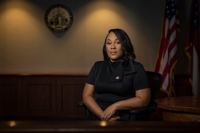 Fani Willis, the Fulton County district attorney Fani Willis at the county courthouse in Atlanta. Photograph: Audra Melton/New York Times
                      