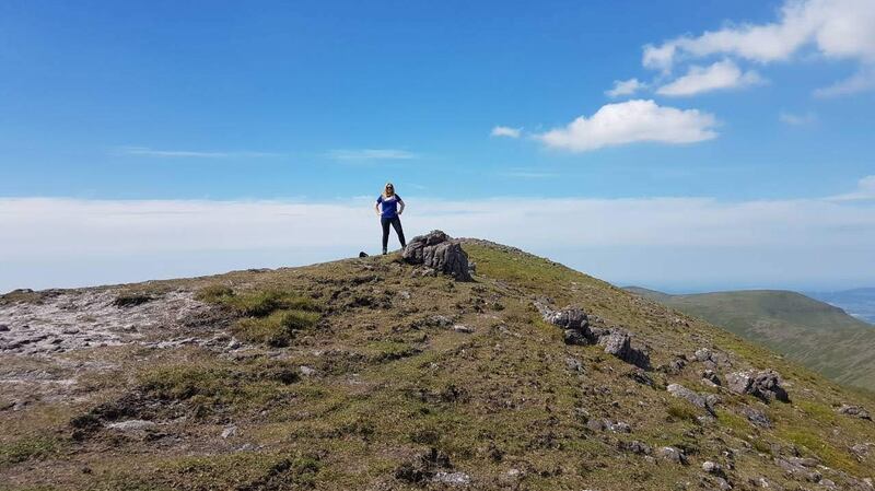 Rachel Flaherty on top of Galtymore in 2018