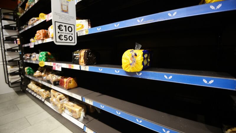 Bread panic: food shortages after the storm. Photograph: Cyril Byrne / The Irish Times