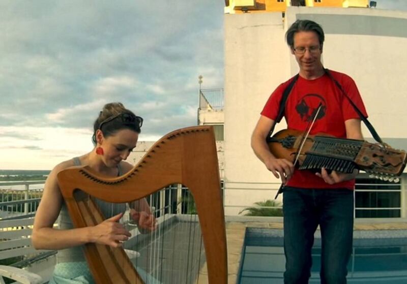 Scottish harper Catriona McKay and Olov Johansson on nyckelharpa