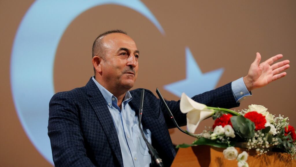 Turkish foreign minister Mevlut Cavusoglu: his remarks came at a time when Turkey-EU tensions are running high. Photograph: Vincent Kessler/Reuters