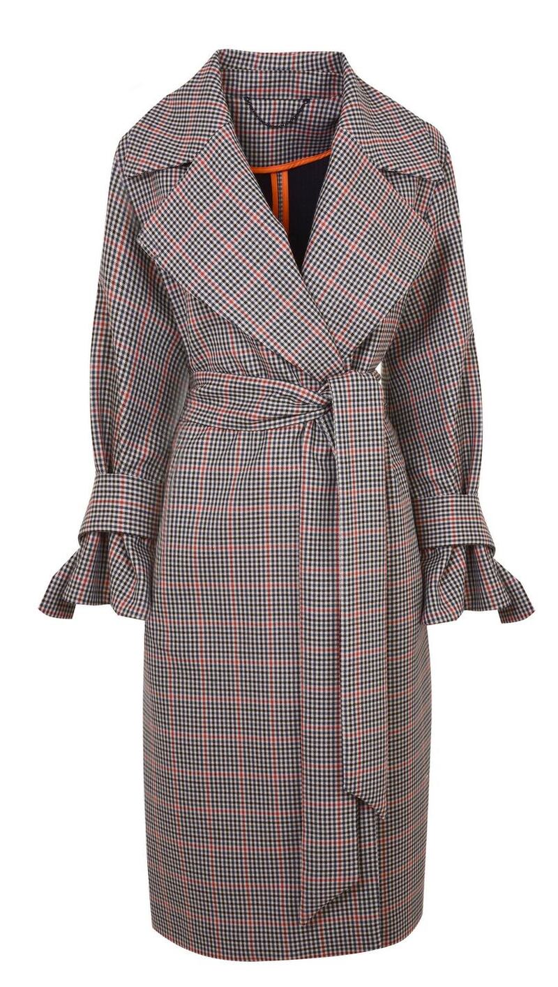Check coat, €120, Topshop