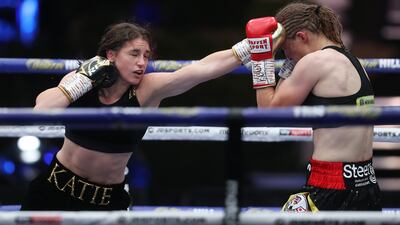 Katie Taylor in action against Delfine Persoon in August. Photo: Mark Robinson/Matchroom Boxing/Inpho