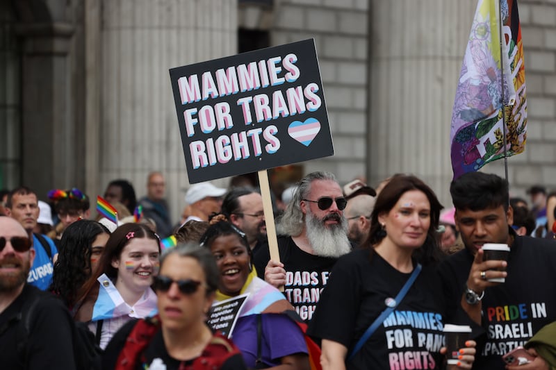 Participants in the Pride Parade in Dublin City centre. Photo: Bryan O’Brien / The Irish Times  
