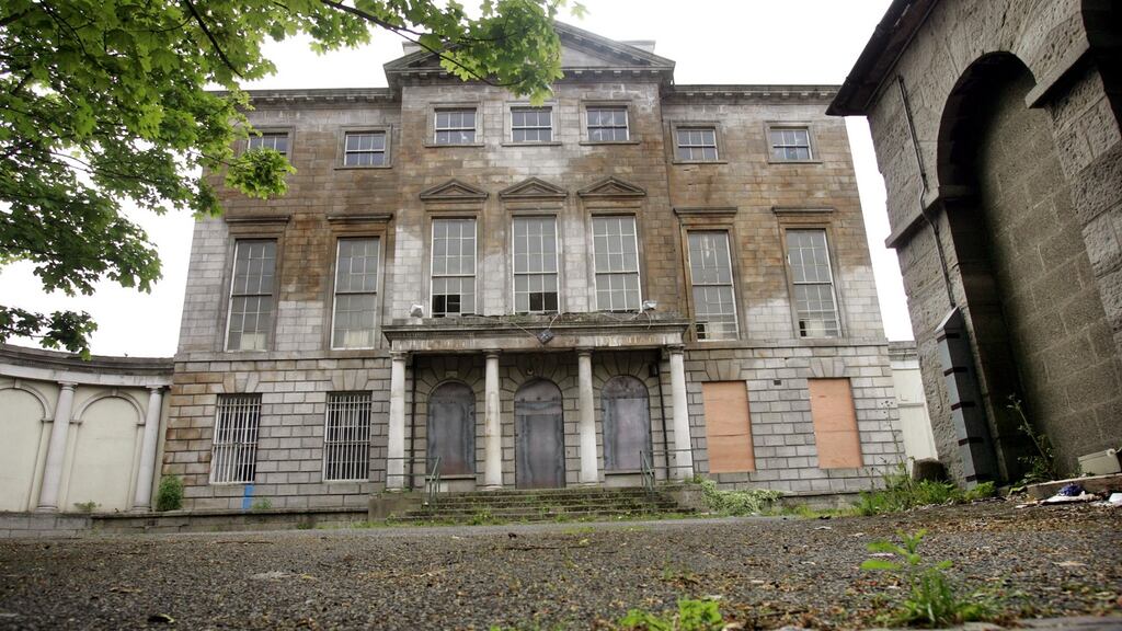 Aldborough House on Portland Row, one of the  most spectacular Georgian buildings in Dublin, has been allowed fall into dereliction.  Photograph: Matt Kavanagh/The Irish Times