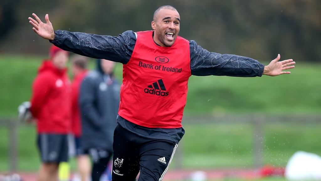 Simon Zebo: Even Johnny Sexton’s departure to Racing 92, where Zebo is expected to end up, did not take him out of a World Cup. Photograph: Bryan Keane/Inpho