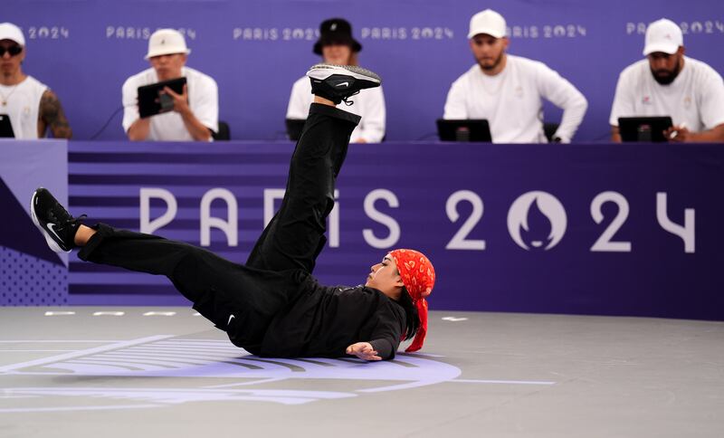 Talash in action at the La Concorde on the 14th day of the 2024 Paris Olympic Games in France. Photograph: John Walton/PA 