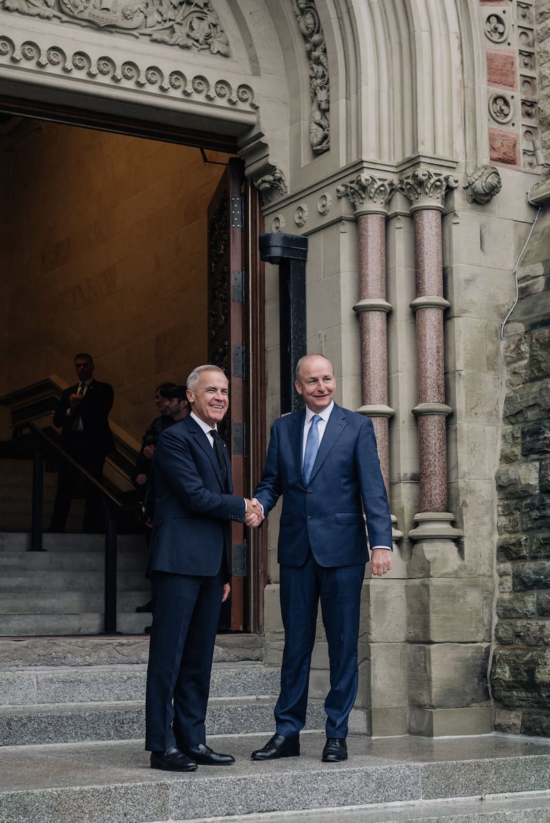 Canadian PM Mark Carney and Taoiseach Micheál Martin in Ottawa. Photograph: Government Information Service