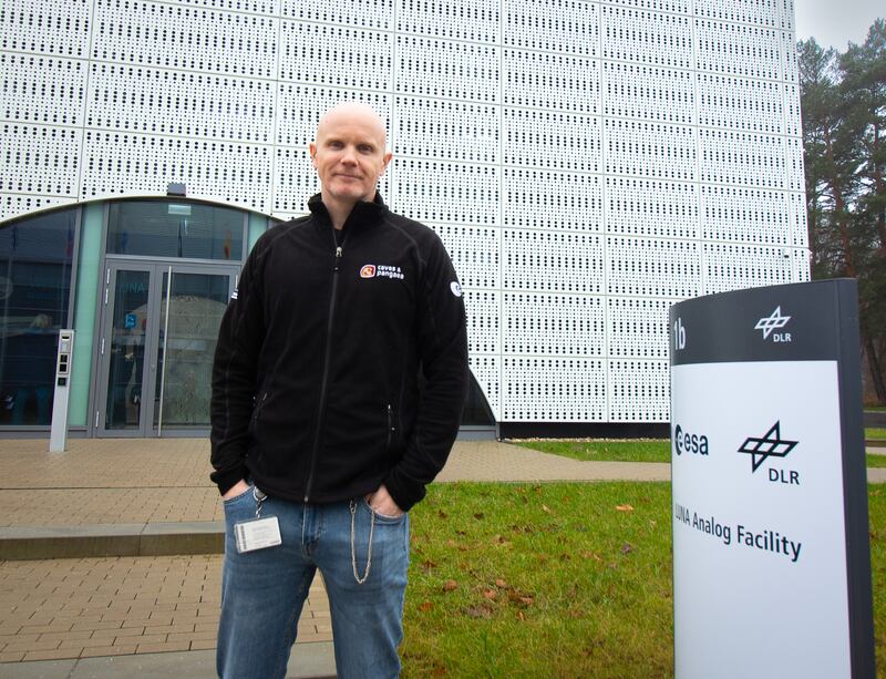 Irish materials scientist Dr Aidan Cowley outside the Luna facility at the European Space Agency's astronaut centre in Cologne, Germany. Photograph: Niamh Shaw